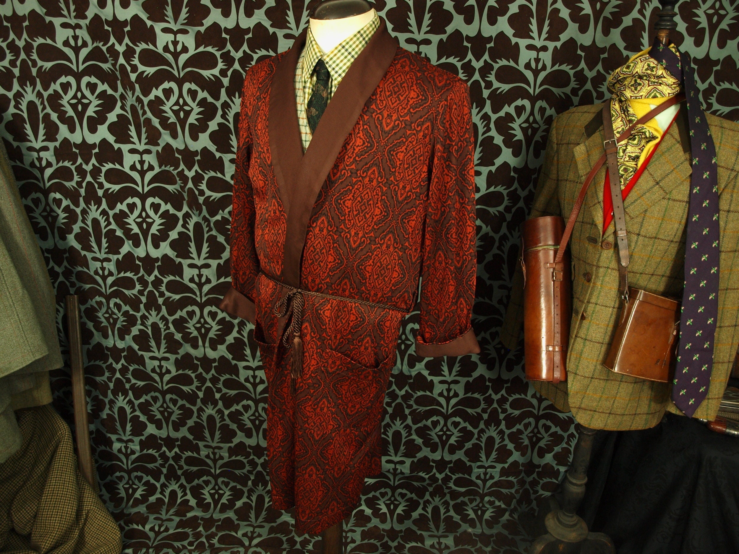 Mens marks and spencers Vintage Smoking Dressing Robe Gown Jacket Size