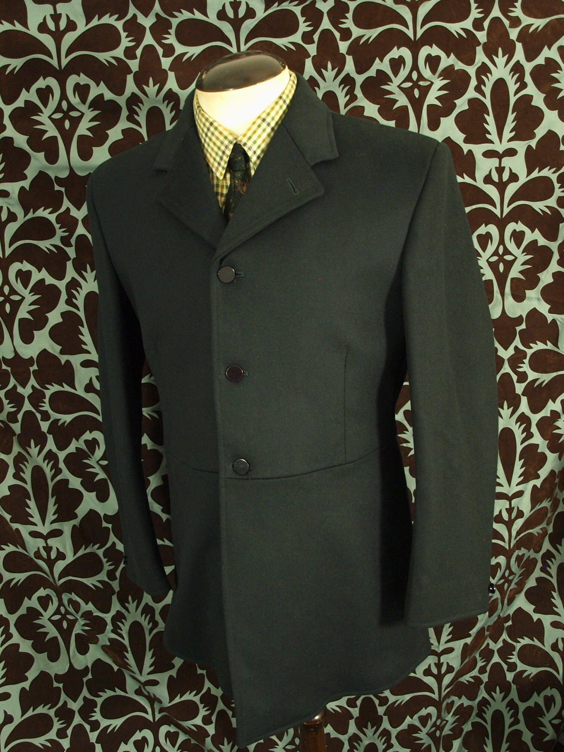 Rare unused heavy moleskin lined Carriage Riding or Hunt coat in a size 40 inch medium Bespoke