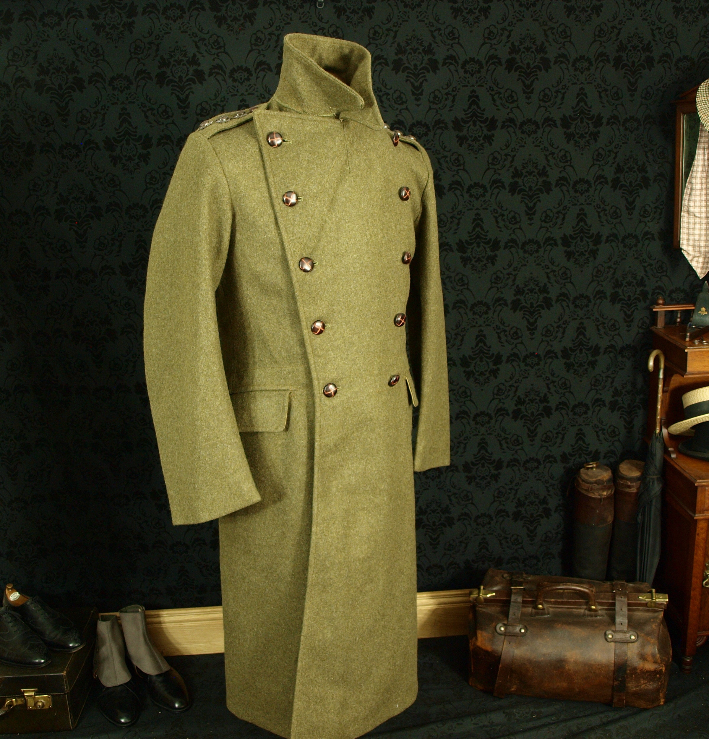 Superb Mens WW2 Vintage Army Greatcoat Coat H Lottery and co Etsy