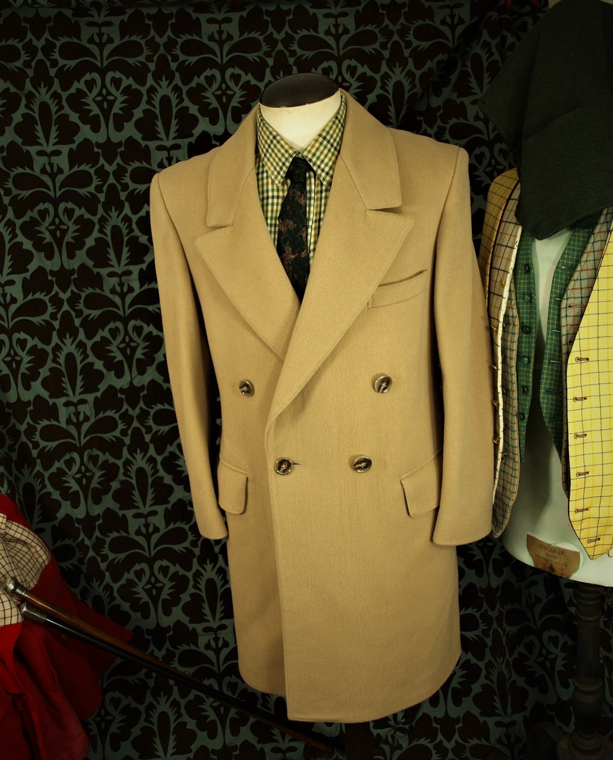 Sold...Superb Mens Classic Vintage Camel Crombie Luxury Wool and