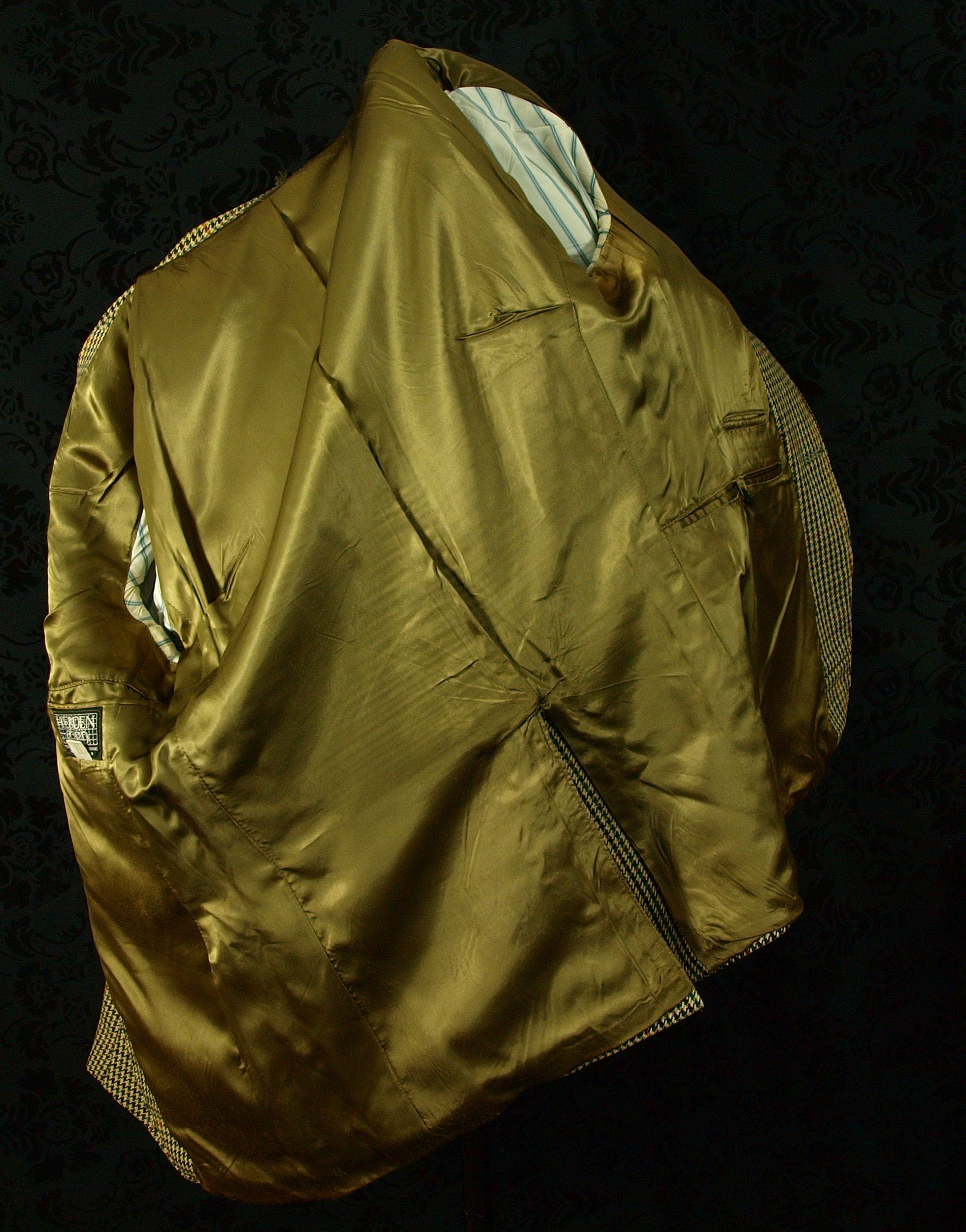 Rare Mens Vintage Tweed Genuine Hacking Jacket Suit Size 36 extra small