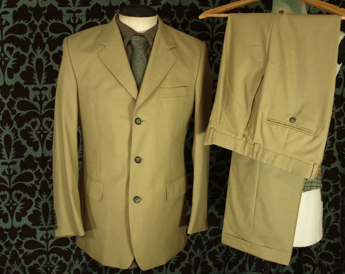 Mens Crombie Summer Suit Traditional Style Gentlemans Suit in a size 38 small slim 40 inch medium 30 31 waist and 31  leg