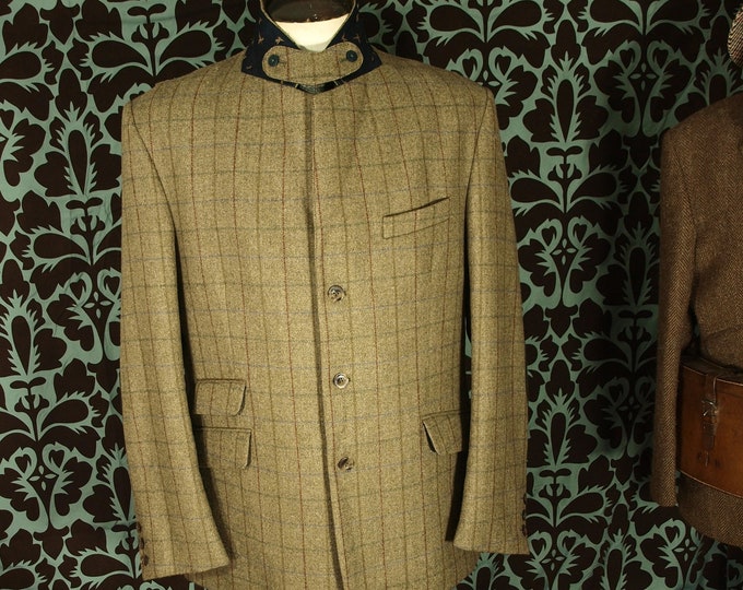 Lovely Quality Mens Unused Clyde Laksen Suit Jacket, Loden Detail and Thrie Estates Scottish Tweed RRP 479 in a  size 48 inch XXL