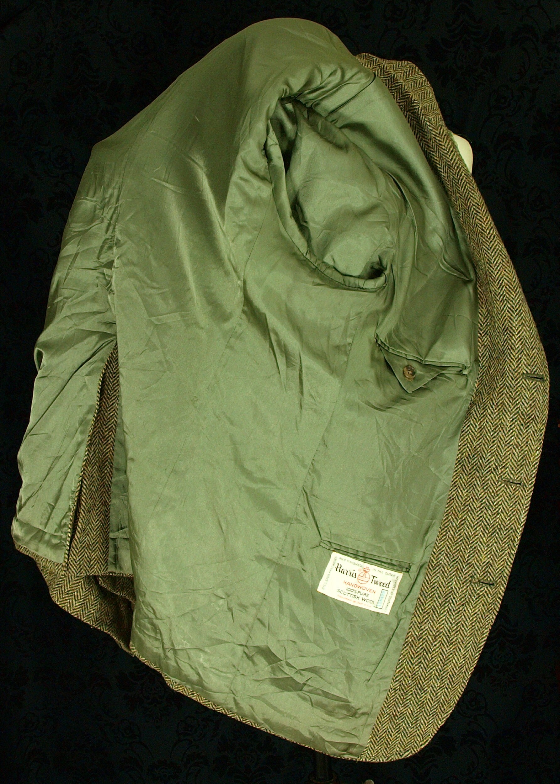 Mens Vintage Harris Tweed Orvis Norfolk Shooting Hunting Jacket Size
