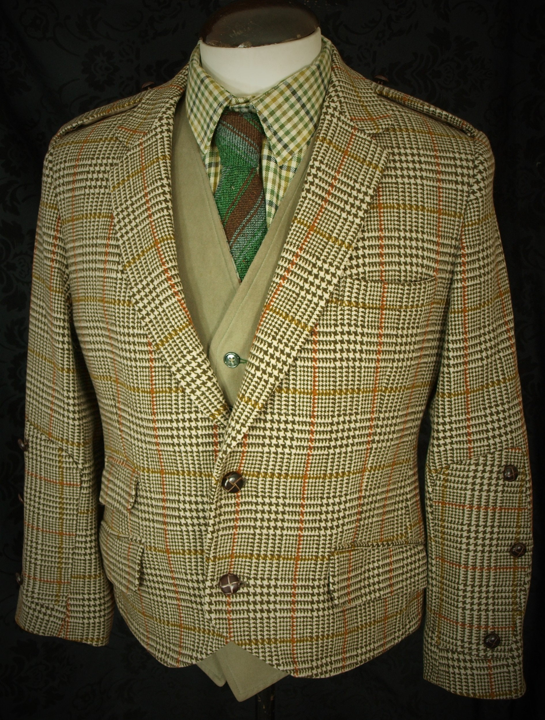 Good Mens Vintage Superb Crombie Tweed Scottish Crail Kilt Jacket ...