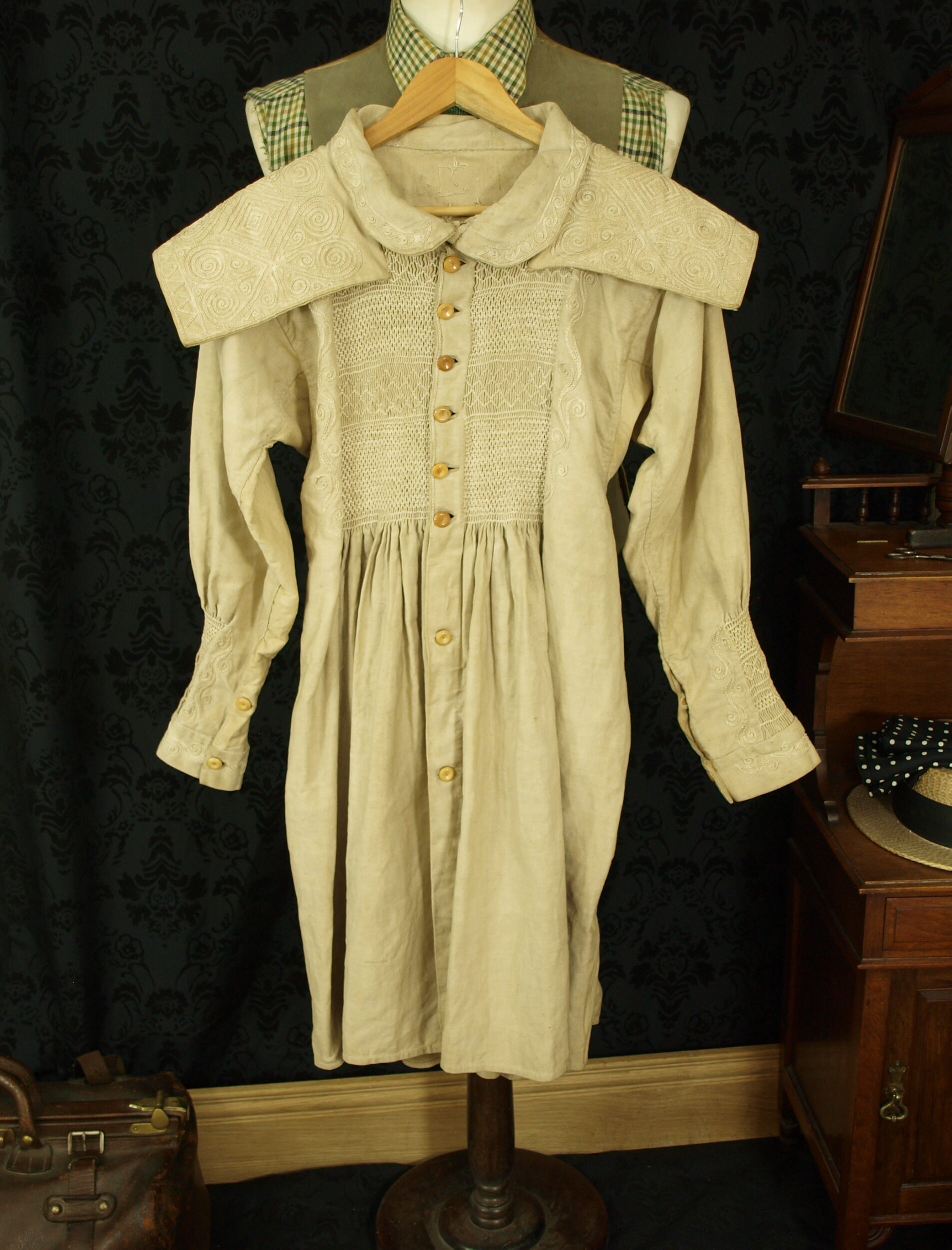sold...Antique 19th Century 1800 to 1850 embroidered working