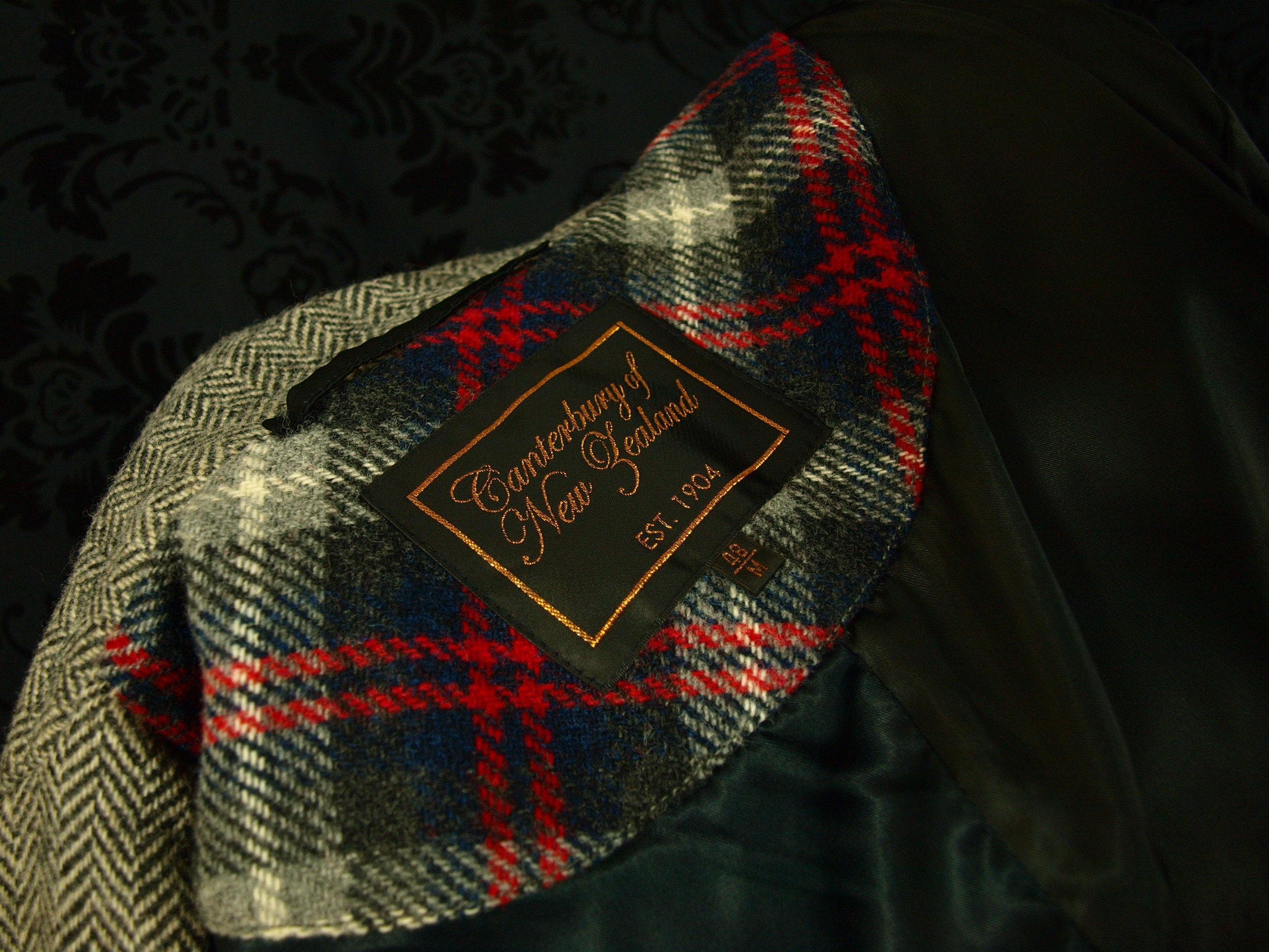 Mens Canterbury of New Zealand Tweed Jacket Blazer Size 40 Medium