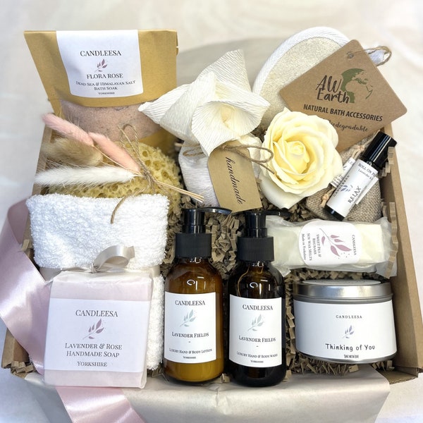 THINKING OF YOU Pamper Hamper gift for women, Get well soon Gift Box for her, Spa Gift Box Best Seller, Hug in a box sympathy loss of father