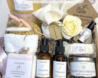 70th Birthday Gift Box, 70th Hamper for Her, 70th anniversary gift for wife, Vegan Birthday Hamper, 70th birthday hamper for best friend *