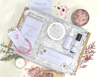 THINKING OF YOU Gift Box for Her, Selfcare Hamper, Post Surgery Recovery Set, Sorry For Your Loss, Gift for Colleague, Best Friend, Mum