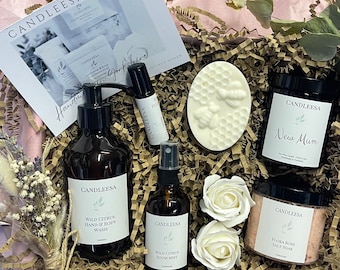 NEW MUM Spa Relaxation gift for best friend, New Mum Care Package, New Mum Gift Box for Colleague, Mummy to Be Vegan Luxury Pamper Gift Box