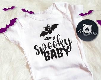 Haunt it \u2022 Unisex Short Sleeve White & Black Onesie Infant Bodysuit \u2022 Spooky Goth Baby Clothes \u2022 Sizes Newborn-9 Months If You've Got it
