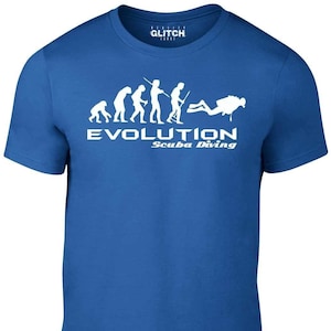Reality Glitch Evolution of Scuba Diving T shirt