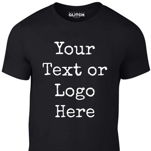 Custom Printed Men's Personalised Front and Back T-Shirt Photos and Text image 1