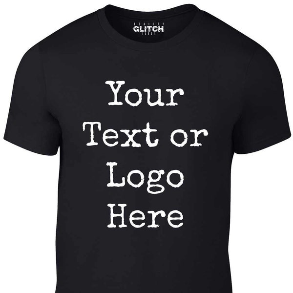 Custom Printed Men's Personalised Front and Back T-Shirt Photos and Text