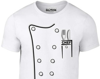 Reality Glitch T-shirt Chef Whites pour homme