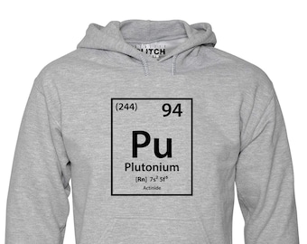 Herren Plutonium Element Periodensystem Hoodie Chemie Wissenschaft Nuklear Cool