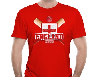 Mens England Cricket Supporter Flag T-Shirt World Cup Twenty Test Match