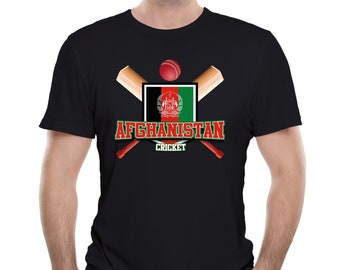 Mens Afghanistan Cricket Supporter Flag T-Shirt World Cup Twenty Test Match