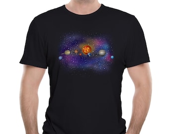 Notre T-Shirt Galaxie Système Solaire et Planètes Hommes