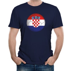 Herren Kroatien Fußball Supporter T-Shirt WM Euro Copa Amerika Land