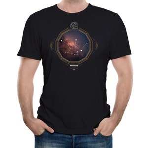 Mens Aquarius Star Sign Constellation T-Shirt Zodiac Astrology Horoscope
