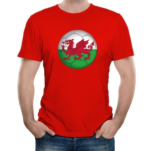 Mens Wales Football Supporter T-Shirt World Cup Euros Copa America Country