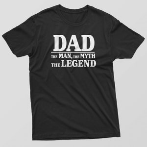 Mens Dad the Man the Myth the Legend Fathers Day T-shirt - Etsy UK