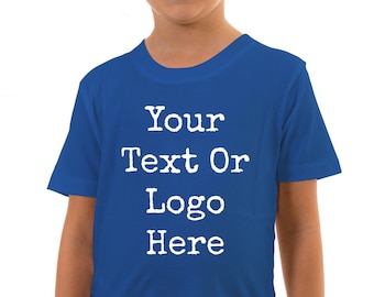 Custom Printed Kids Personalised Front and Back T-Shirt