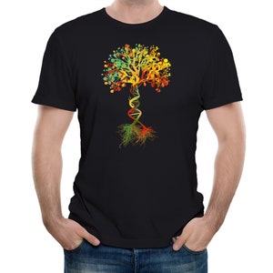 Reality Glitch Tree of Life Men's T-Shirt – DNA Science & Nature Biology Tee