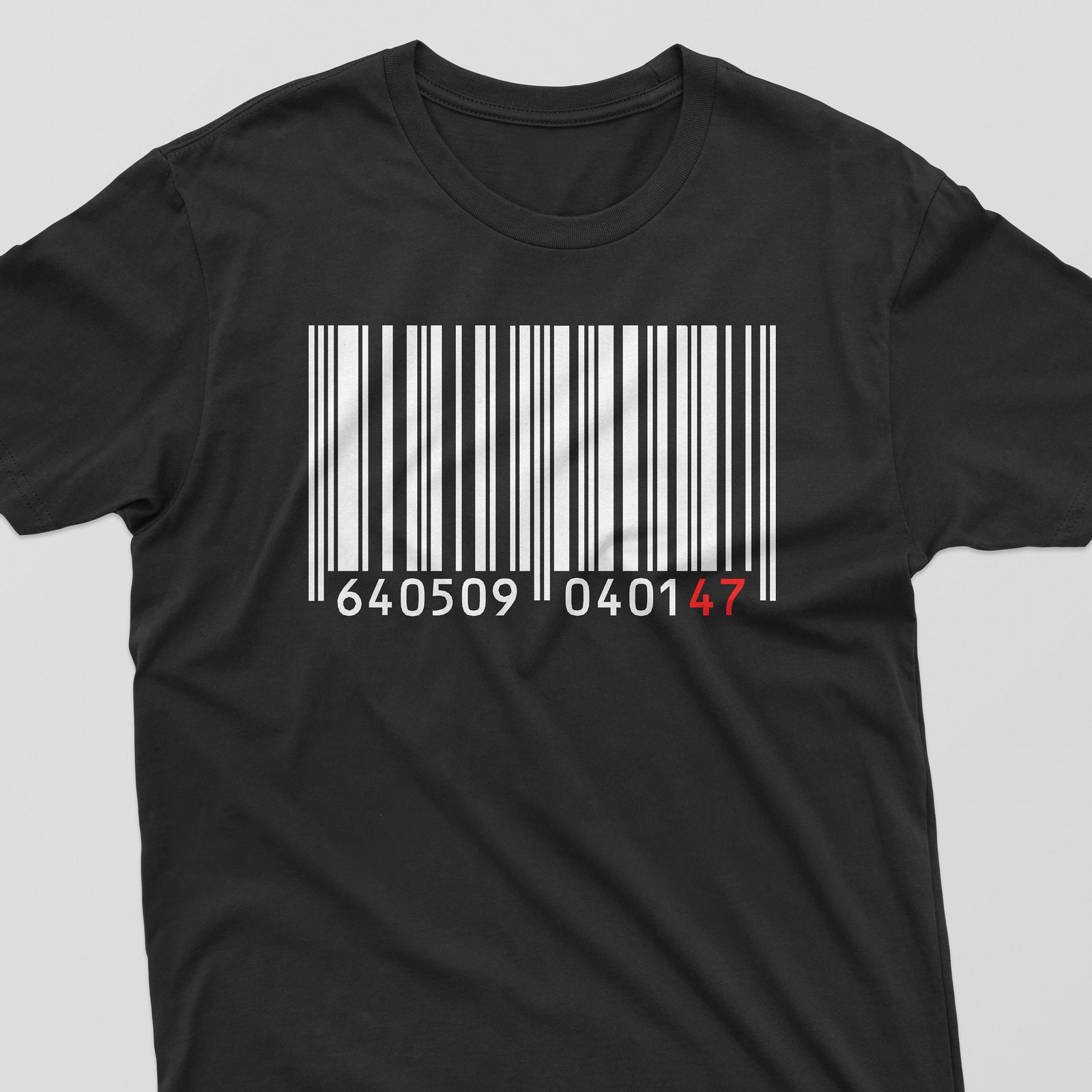 Reality Glitch Men's 47 Barcode T-Shirt