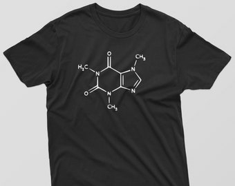 Reality Glitch Cafeïne Molecule Mens Koffie T-Shirt