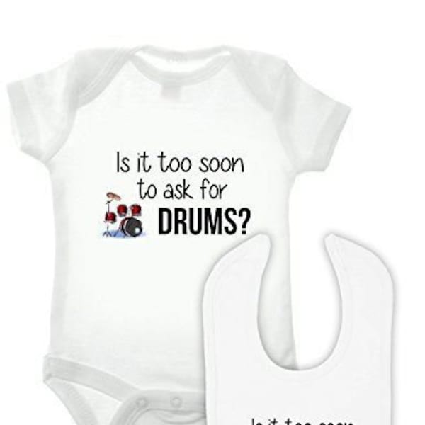 Reality Glitch Drums Babygrow and Bib Double Pack