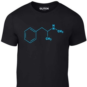 Reality Glitch Men's Blue Meth Molecule Camiseta