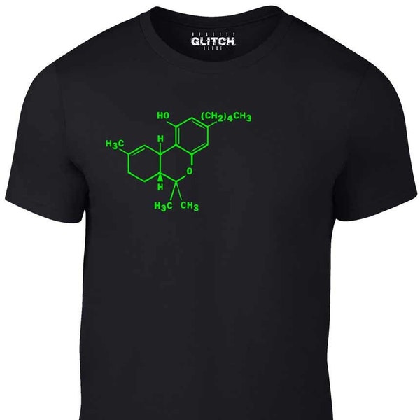Reality Glitch Men's Cannabis Molecule T-Shirt