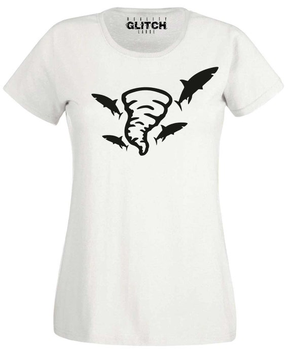 Reality Glitch Women/'s Amity Island Fitted T-Shirt