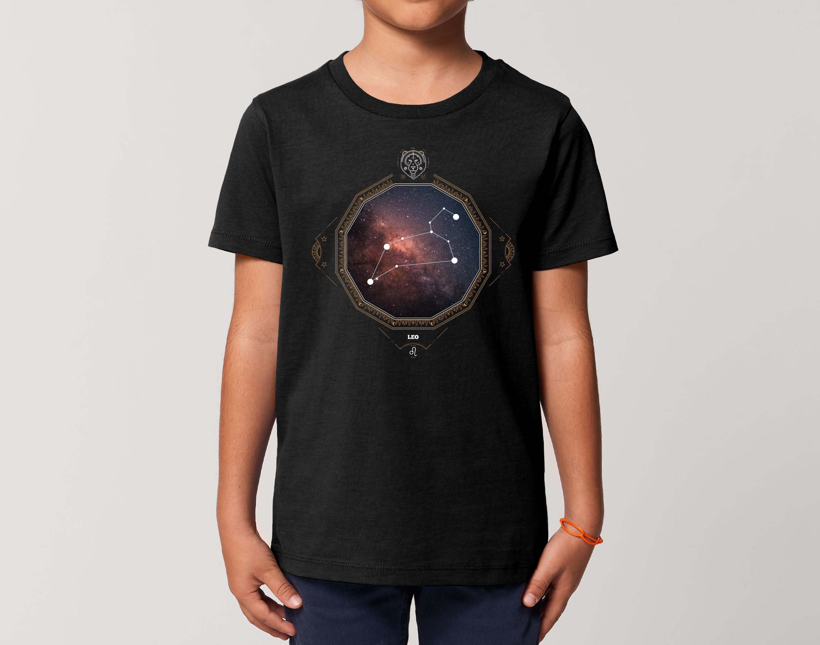 Kids Leo Star Sign Constellation T-Shirt Zodiac Astrology Horoscope