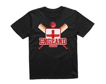 Kids England Cricket Supporter Flag T-Shirt World Cup Twenty Test Match
