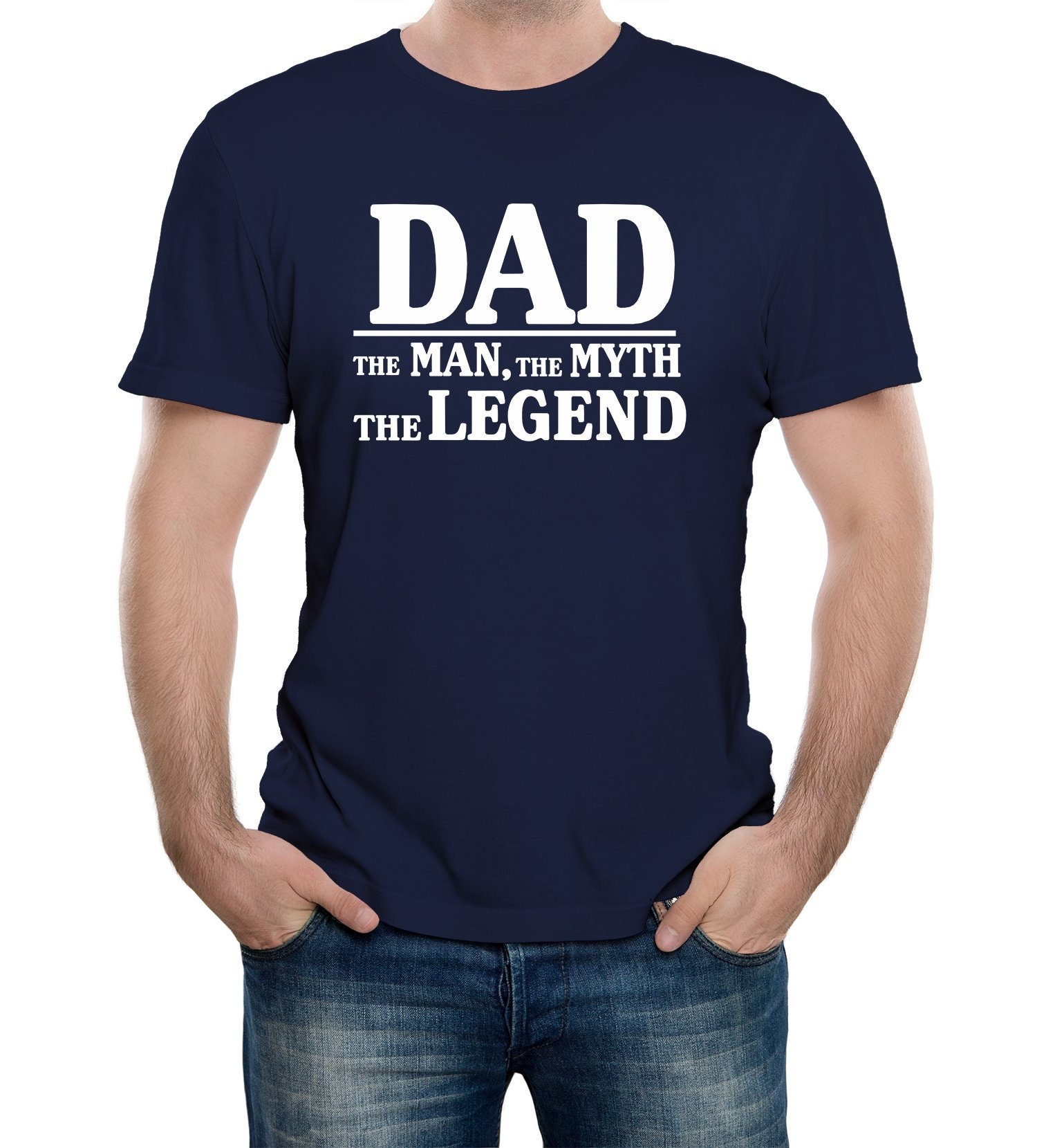 Mens Dad the Man the Myth the Legend Fathers Day T-shirt - Etsy UK