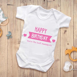 Buon compleanno, sei la migliore mamma bambini Babygrow Girls Regalo Primo neonato