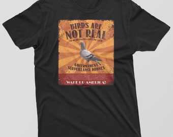 Herren Vögel sind nicht echt Lustig Verschwörung Theory Witz Geschenk T-Shirt