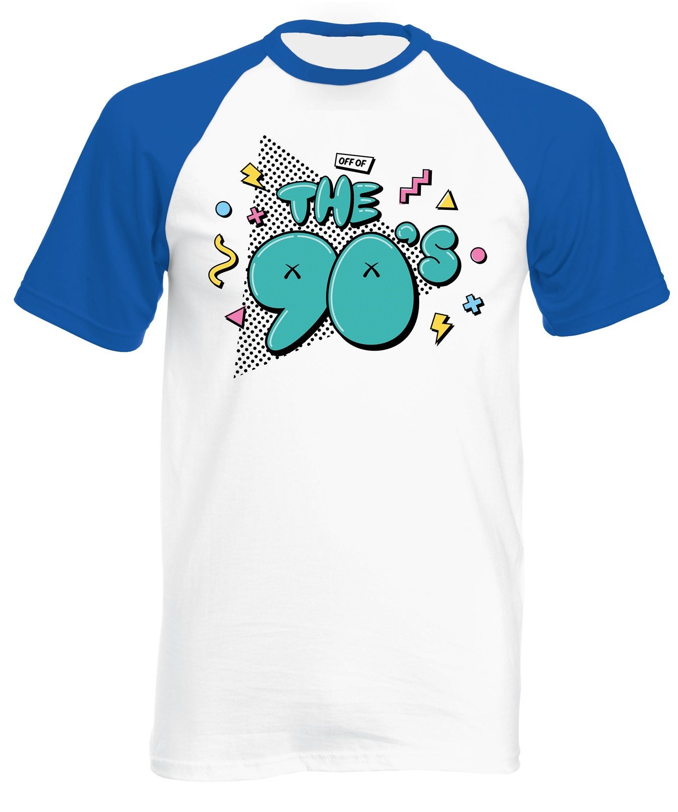 Image of Off Of The 90's Retro Design Mens Baseball Shirt Tv Classic 1990S Show