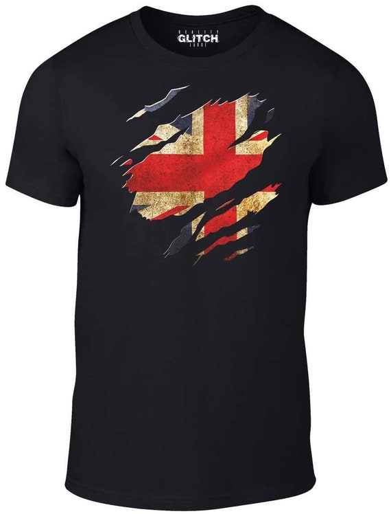 Reality Glitch Men's Torn Monaco Flag T-Shirt - 100% Ring-Spun Cotton, Premium Print, Machine Washable