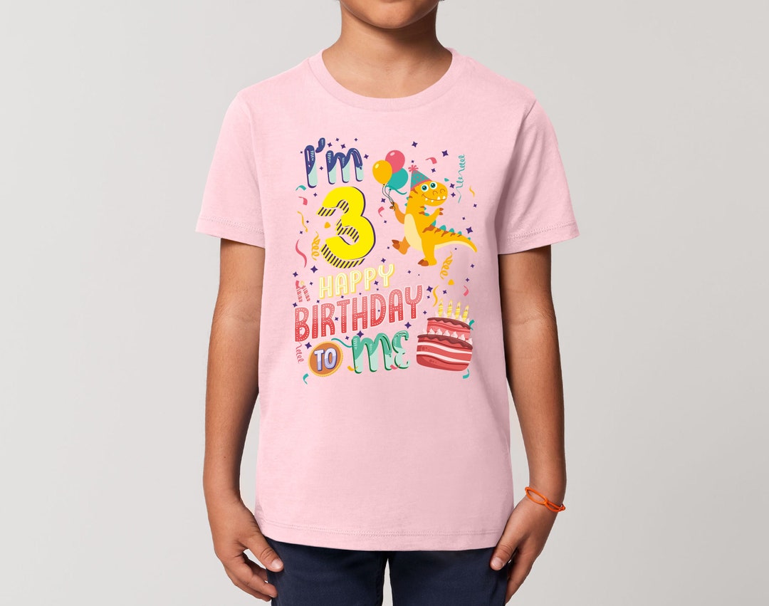 Kids I'm Three Happy Third Birthday T-shirt Celebration Gift