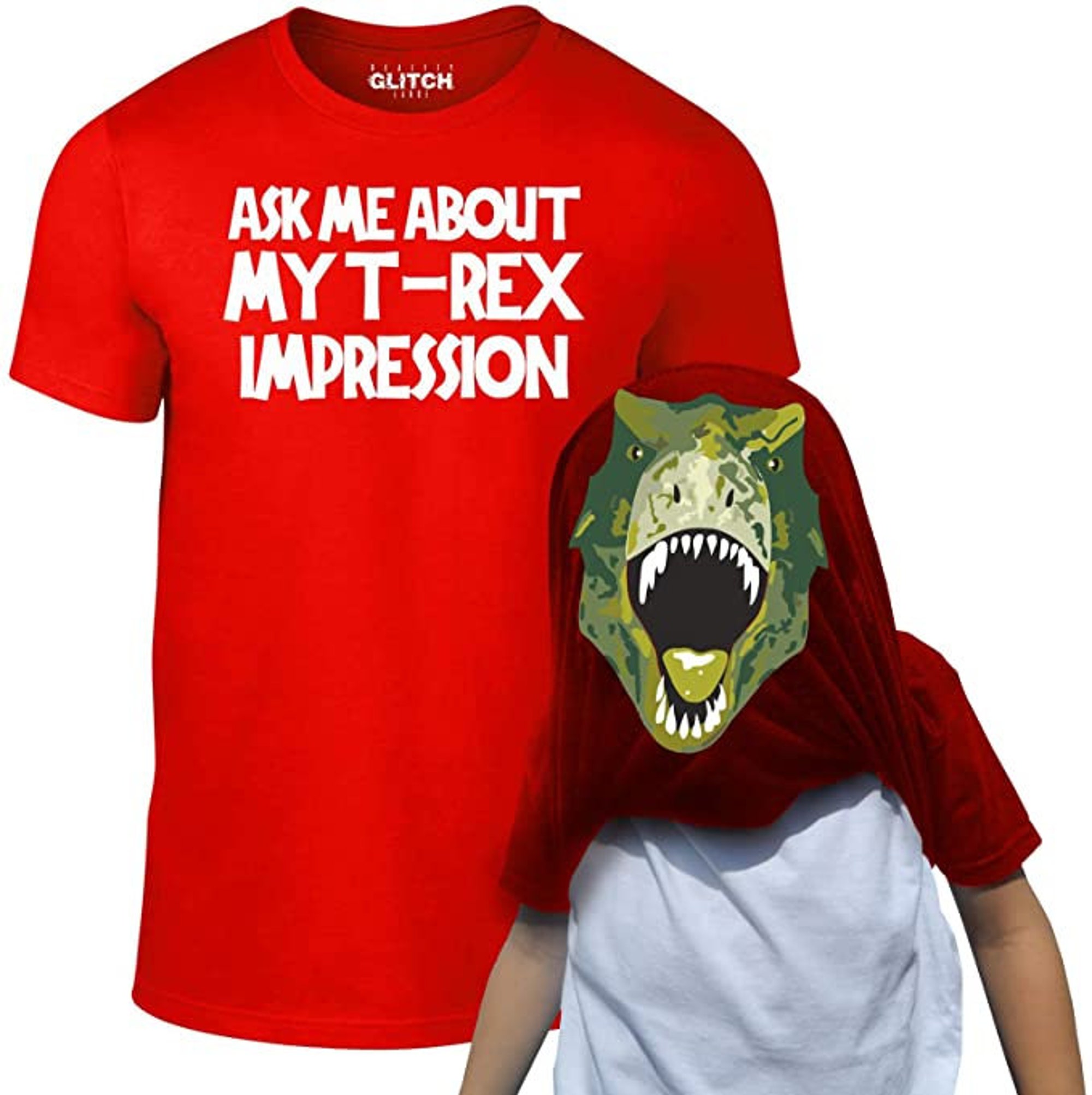 Discover Reality Glitch Kids Ask Me About My T-Rex Flip T-shirt