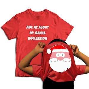 Kids Ask Me About My Santa Impression Flip T-Shirt Father Christmas Costume