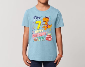 Kids I'm Seven Happy Seventh Birthday T-Shirt Celebration Gift Boy Girl Party