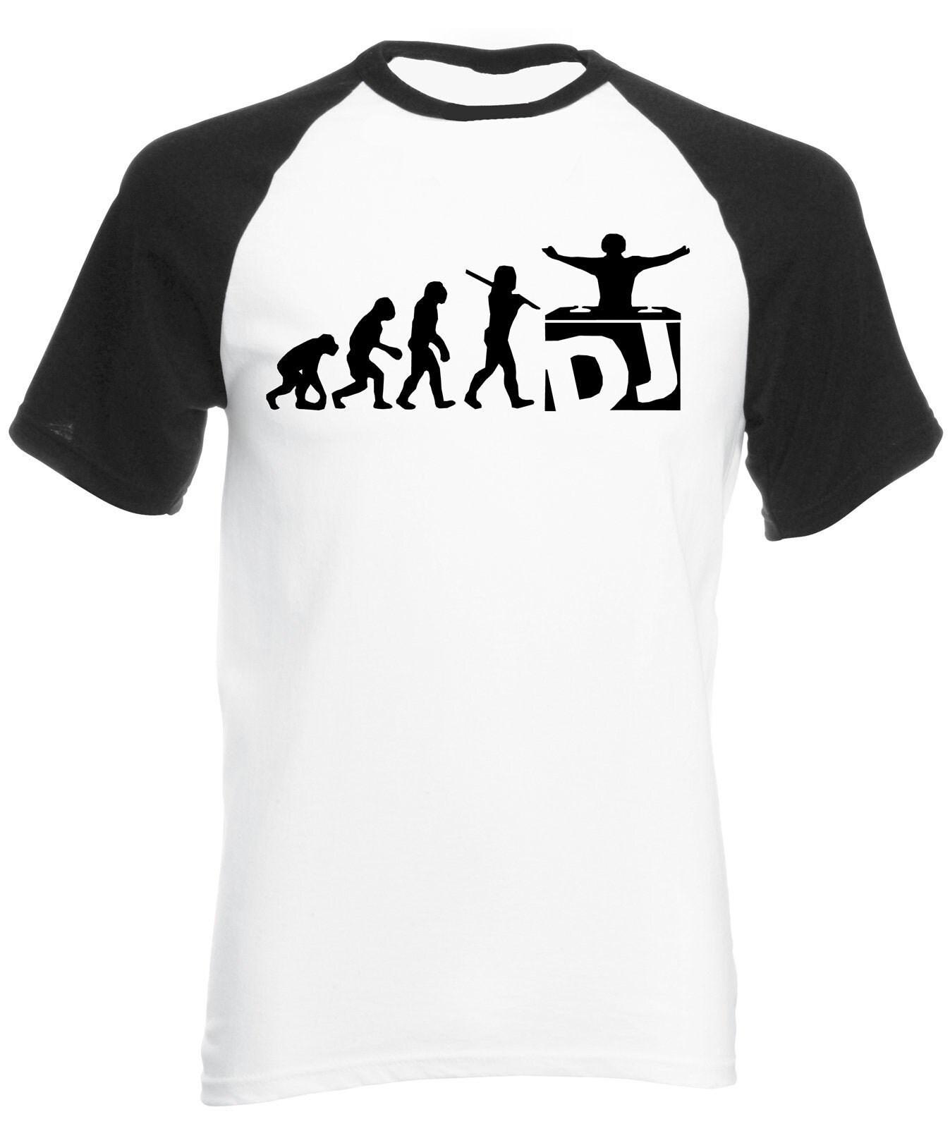 Image of Mens Dj Evolution Baseball Shirt Music Party Ibiza Disco Club Dance Decks