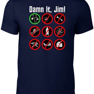 Men&#39;s Damn It Jim T-Shirt – Funny Sci-Fi Inspired Graphic Tee