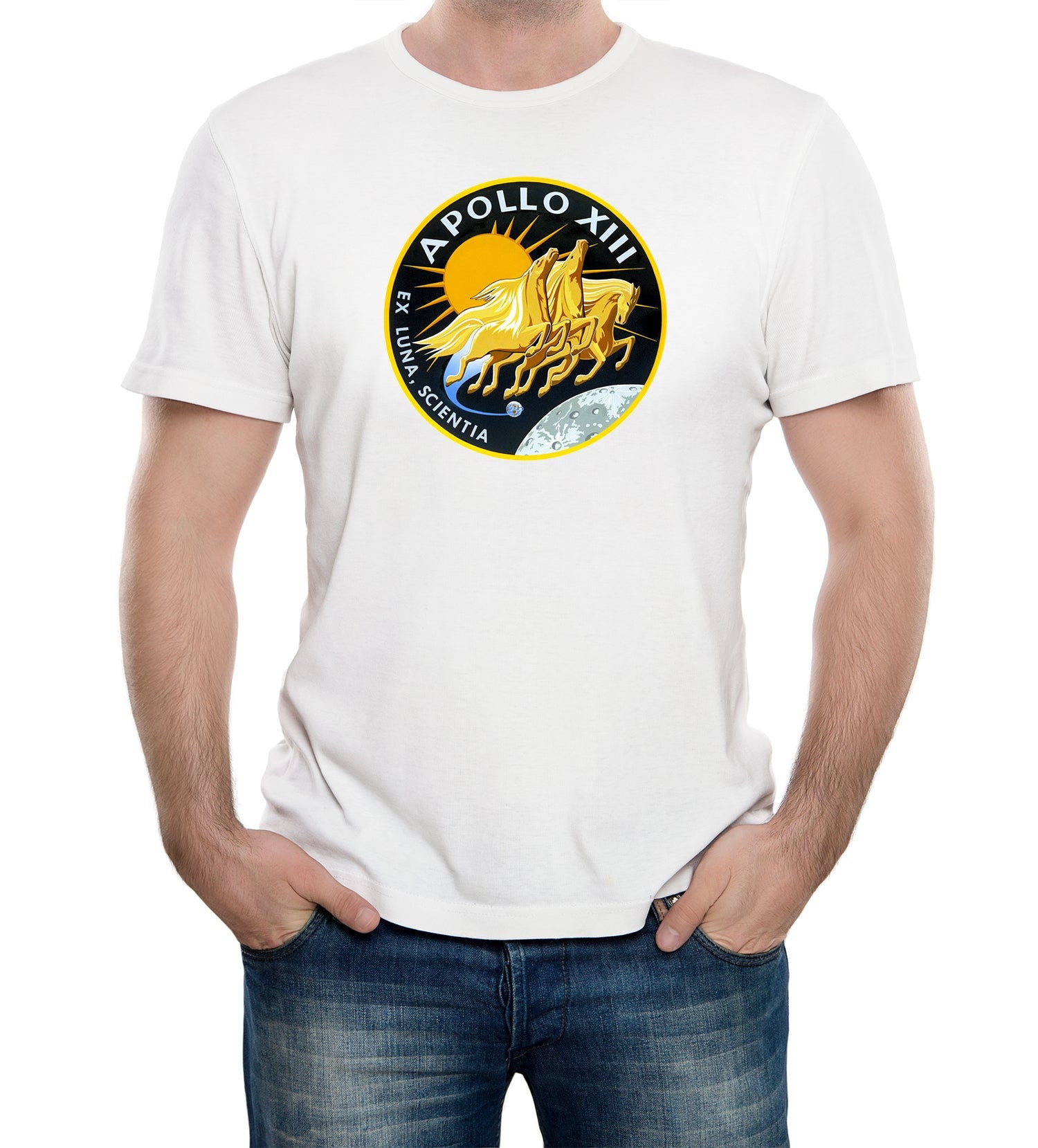 NASA アポロ13号ミッションTシャツ、宇宙科学バッジTシャツ - Etsy 日本